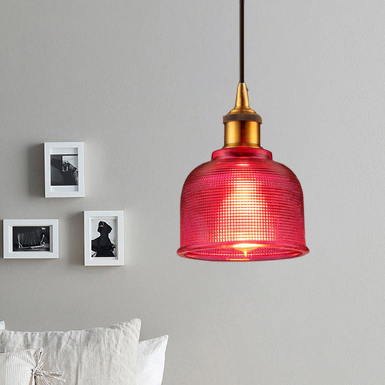 Grid Glass Pendant Light With Stylish Traditional Cup Shade Perfect For Living Room And Cafe