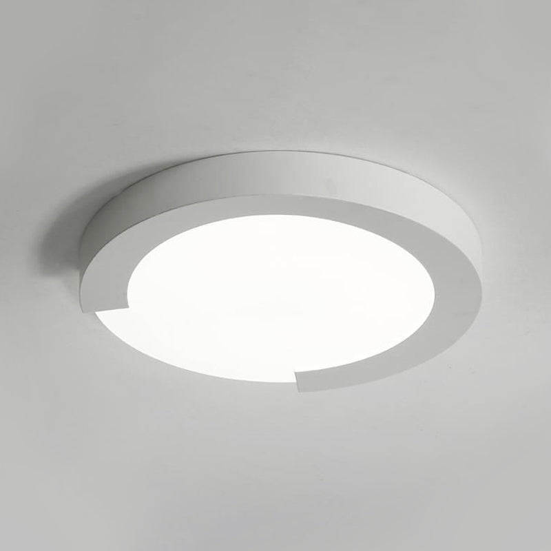 Macaron Flush Mount Ceiling Lights - 16/20 Round In Black/White/Pink