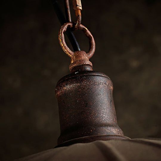 Wrought Iron Rust Suspension Light - Antique Style Pendant Ceiling For Restaurant 1 10’/12’/14’ Dia