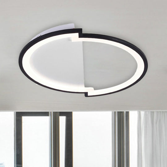 Sleek Round Acrylic Flush Mount Ceiling Light In Multiple Sizes And Colors - Led Warm/White Glow