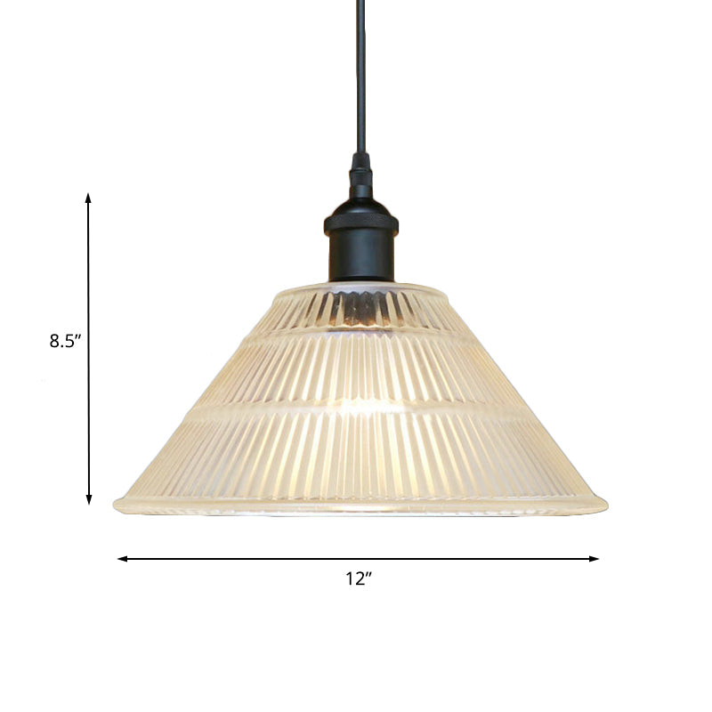 Modern Black Glass Cone Pendant Light For Stylish Living Room Decor