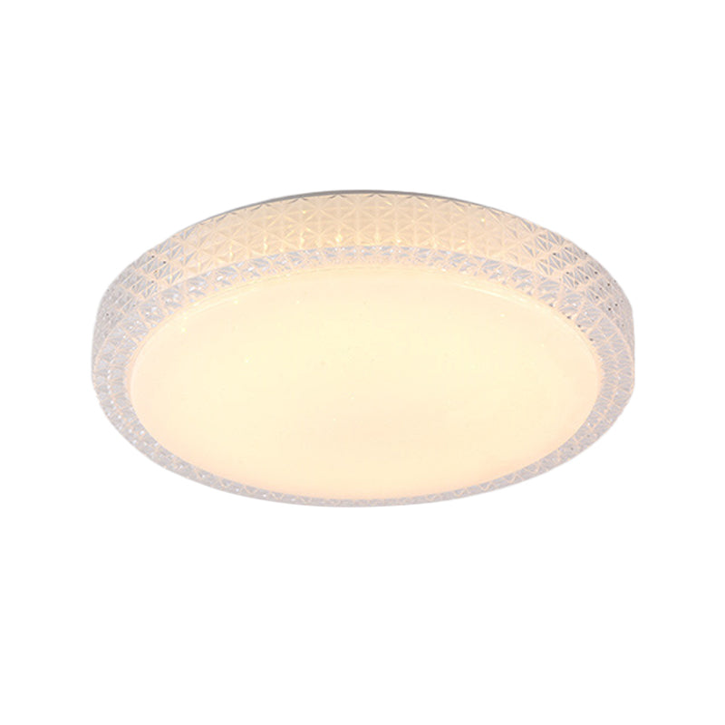 Flush-Mount Crystal Led Ceiling Light In White Or Warm Available 16’ 19.5’ Diameter