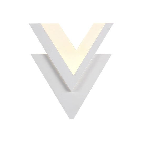 Double-V Acrylic Led Wall Sconce Light Fixture In Warm/White For Simplicity The Bedroom