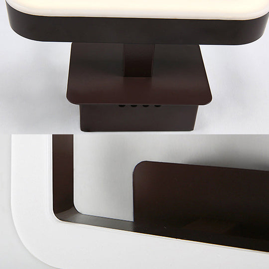 Contemporary Led Acrylic Wall Sconce - Square Frame Design 1 Light Warm/White/Natural