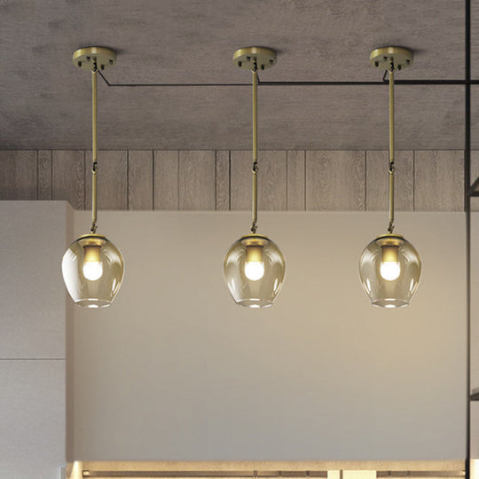 Vintage Wine Cup Pendant Light In Black/Gold For Kitchen