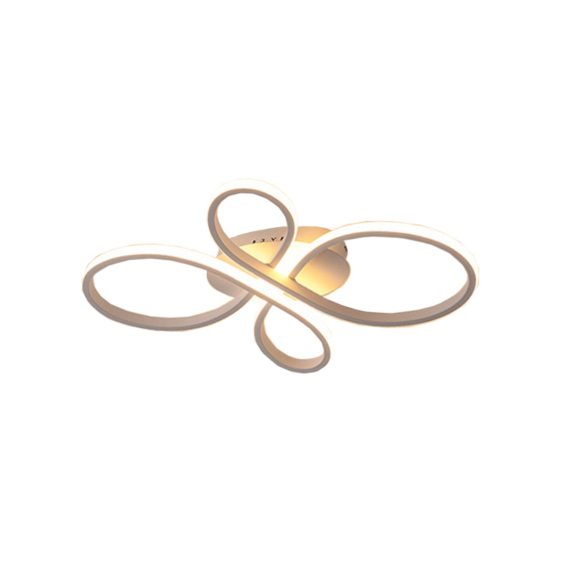 Minimalist White/Coffee Led Ceiling Light With Acrylic Frame And Adjustable Warm/White/Natural