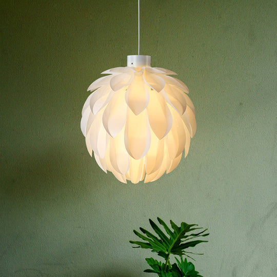 Stylish Minimalist White Artichoke Pendant Ceiling Light