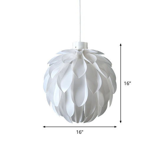Stylish Minimalist White Artichoke Pendant Ceiling Light