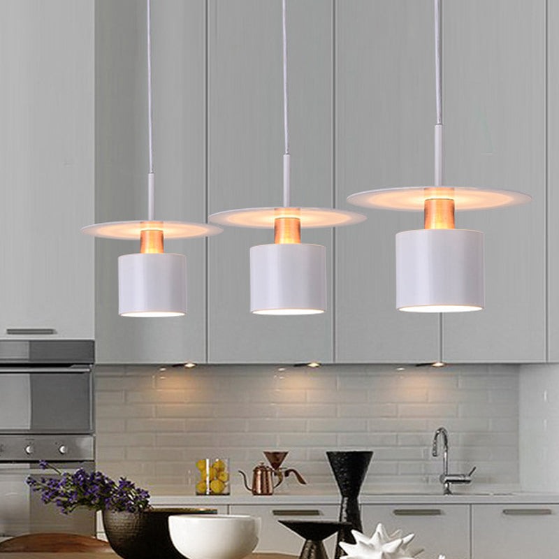 Minimalist White Perfume Bottle Bedside Hanging Light 1 Head 8/14 Wide Metallic Finish Ceiling Lamp