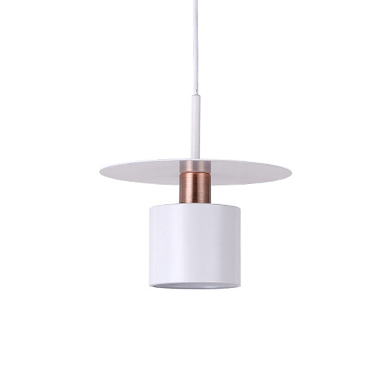 Minimalist Perfume Bottle Bedside Hanging Light - White Metal 1 Head Ceiling Suspension Lamp