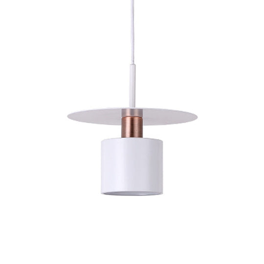 Minimalist White Perfume Bottle Bedside Hanging Light 1 Head 8/14 Wide Metallic Finish Ceiling Lamp