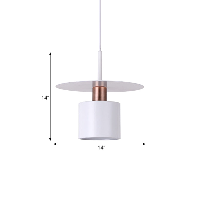 Minimalist White Perfume Bottle Bedside Hanging Light 1 Head 8/14 Wide Metallic Finish Ceiling Lamp