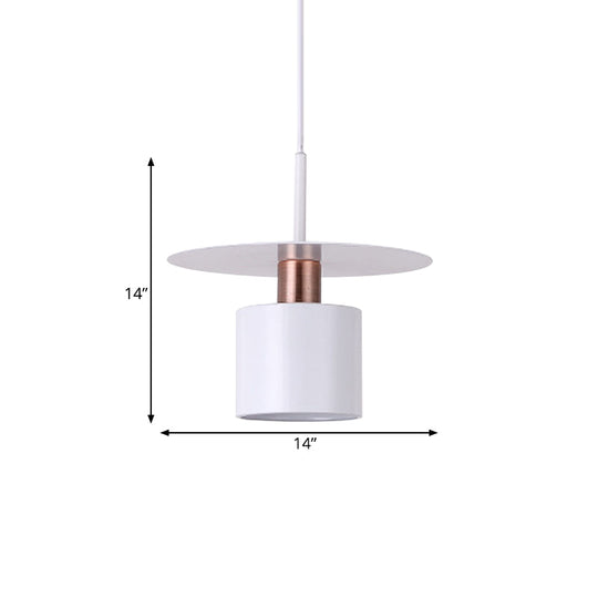 Minimalist White Perfume Bottle Bedside Hanging Light 1 Head 8/14 Wide Metallic Finish Ceiling Lamp