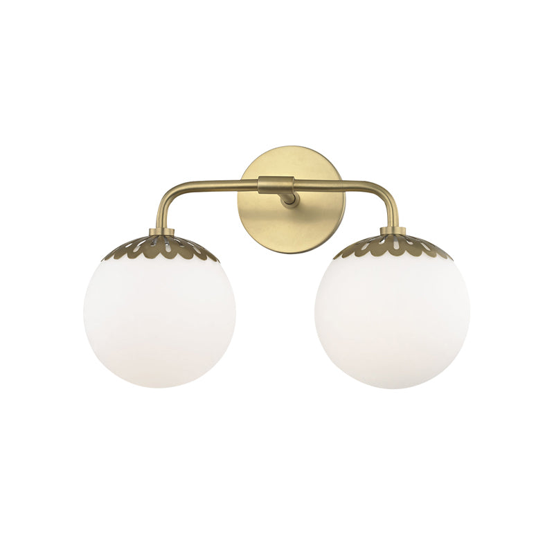 Ivory Glass Gold Vanity Sconce - Elegant Wall Mounted Light Fixture For Bedroom
