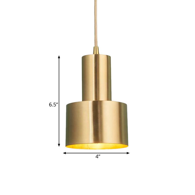 Mini Grenade Iron Pendulum Light - Single Brass Finish Pendant Fixture