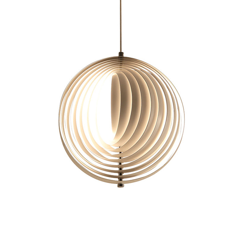 Rotatable Eclipse Ball Pendant - White Nordic Aluminum Hanging Light Fixture