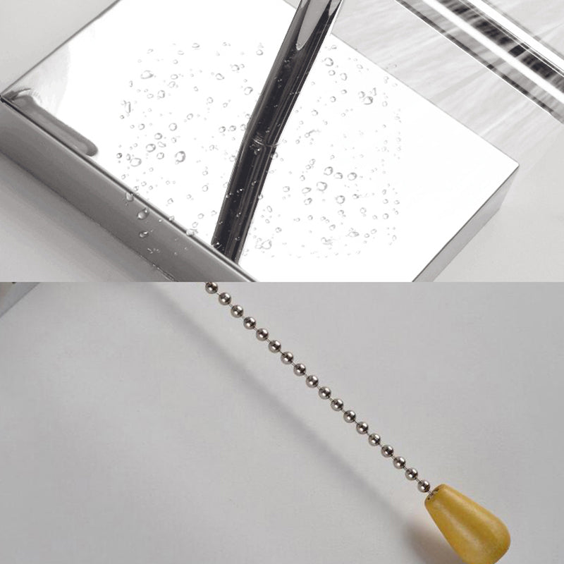 Modern Tapered Wall Sconce With Fabric Shade Chrome Finish - Led Bedside Lighting