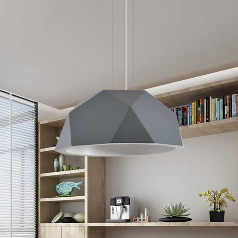 Modern Resin Hanging Pendant Light In Black/Grey For Guest Room