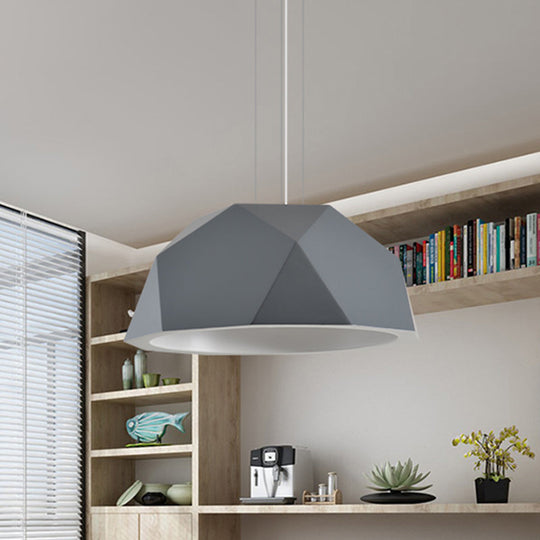 Modern Resin Hanging Pendant Light In Black/Grey For Guest Room