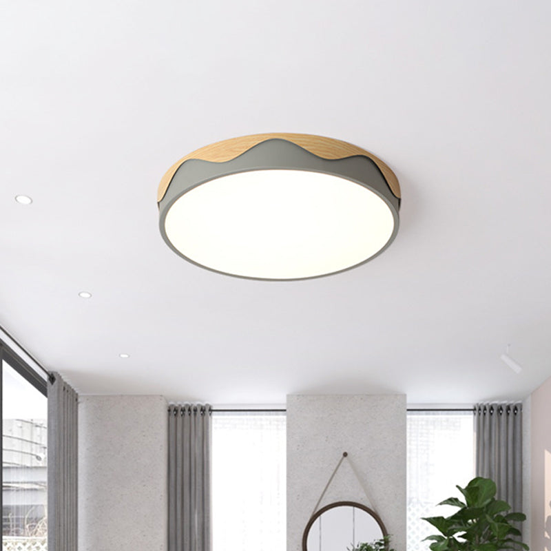 Macaron Acrylic Close To Ceiling Light - Rounded Thin Design 16.5’/20.5’ Wide Led Flush Mount