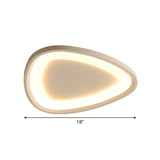 Modern Raindrop Led Ceiling Light In Warm/White For Kitchen - 18/23.5 W
