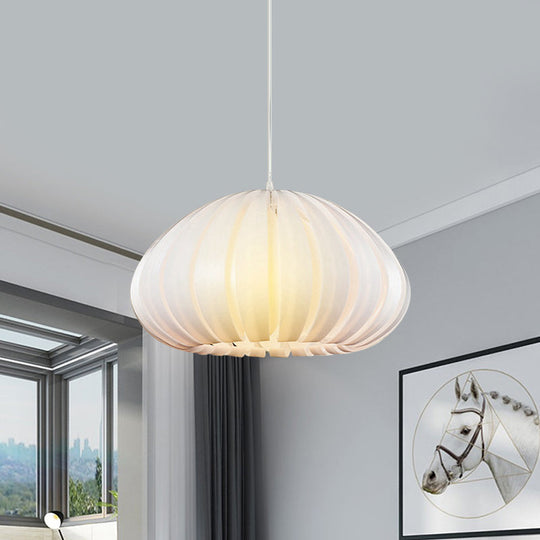 Sleek Squash Suspension Light: Acrylic Single Ceiling Pendant For Dining Table White/Black With