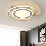 Minimalist White Acrylic Flush Mount Ceiling Lamp - 18/21.5 Wide Led Light Fixture With Warm/White