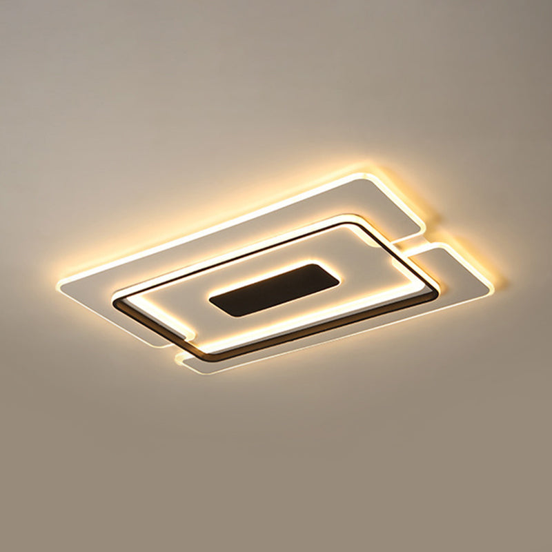 Modern Slim Led Ceiling Light For Living Room In Black And White