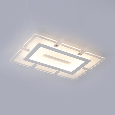 Modern Acrylic Ultrathin Rectangle Ceiling Lamp - 23.5’/35.5’ Long Led Flush Mount Warm/White