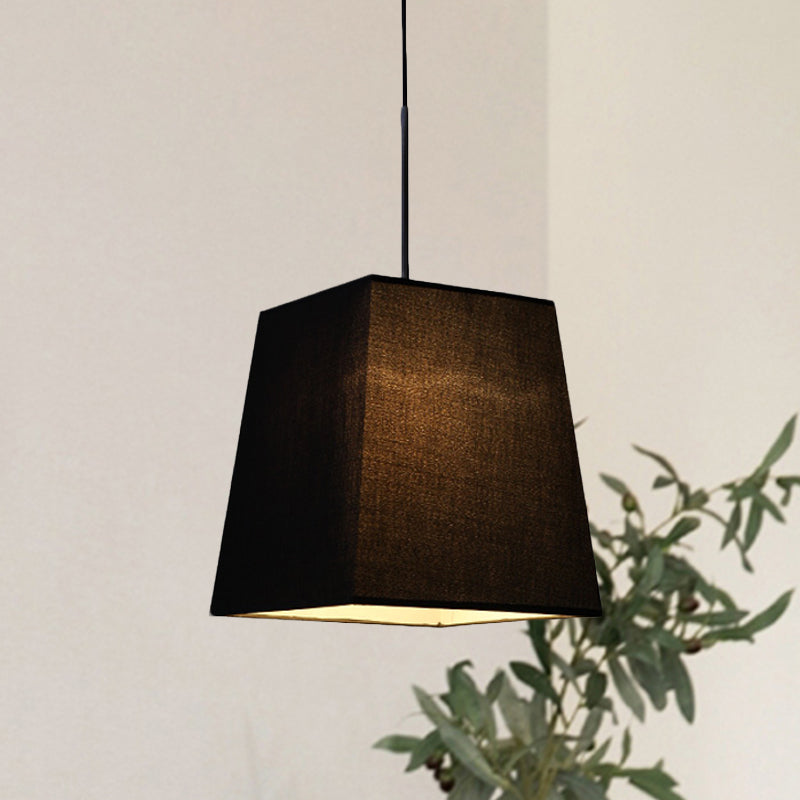 Black Fabric Mini Pendant Light - Sleek Simplicity For Dining Room