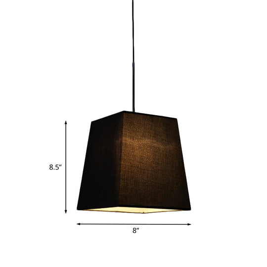 Black Fabric Mini Pendant Light - Sleek Simplicity For Dining Room