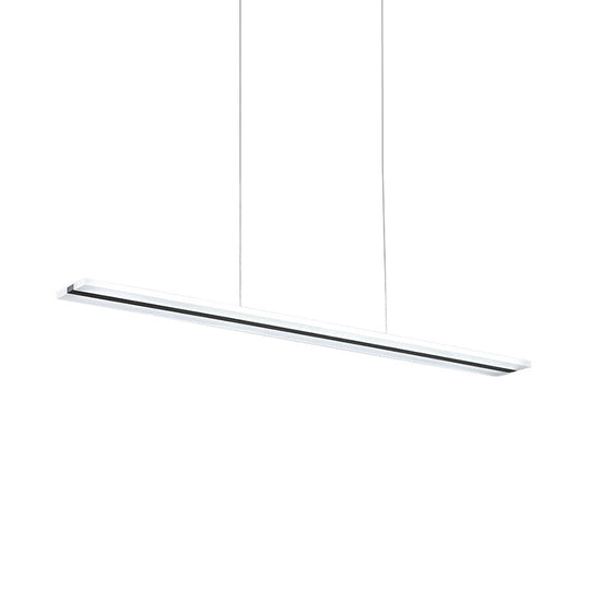 Minimalist Acrylic Led Ceiling Pendant Lamp In Warm/White/Natural Light - Black Suspension