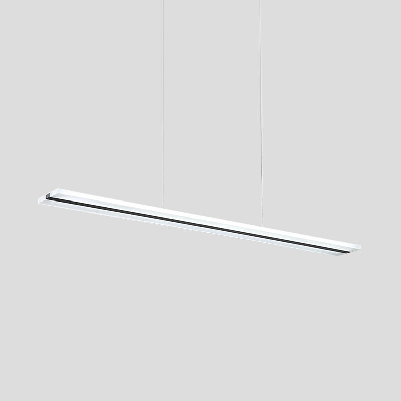 Minimalist Acrylic Led Ceiling Pendant Lamp In Warm/White/Natural Light - Black Suspension