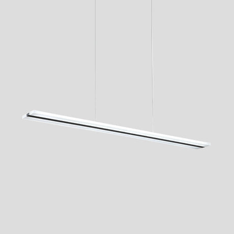 Minimalist Acrylic Led Ceiling Pendant Lamp In Warm/White/Natural Light - Black Suspension