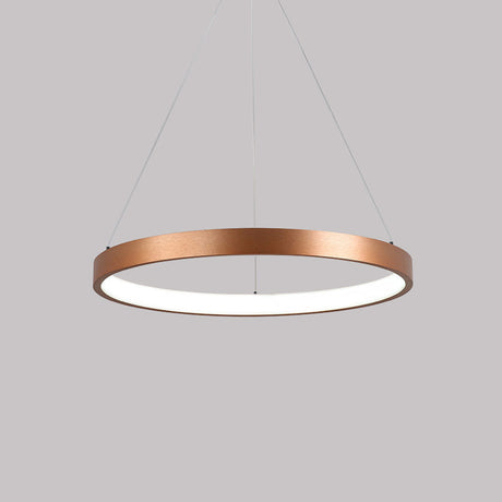 Metallic Minimalist 3-Tier Hoop Led Chandelier In Gold - Warm/White Light