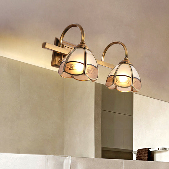 Luxury Frosted Glass Bathroom Vanity Light Fixture - Gold Sconce Lamp
