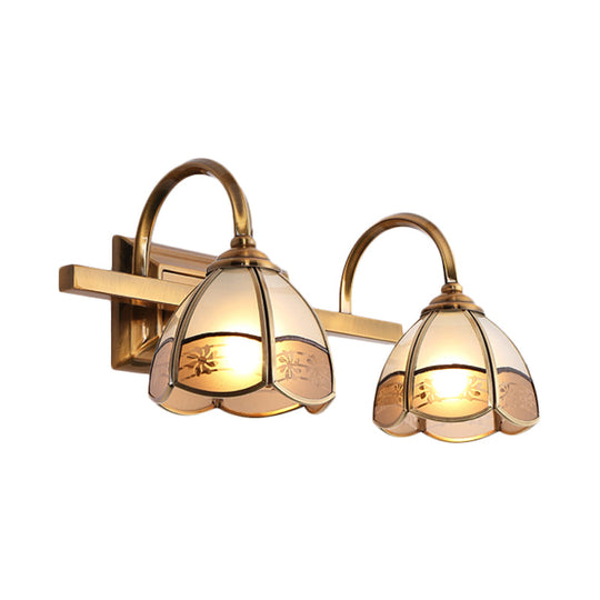 Luxury Frosted Glass Bathroom Vanity Light Fixture - Gold Sconce Lamp