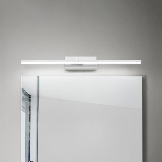 Black/White Led Wall Mounted Bathroom Mirror Light - Iron Stick Vanity Lamp Multiple Sizes Available