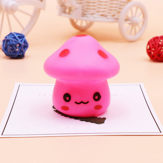 Mini Mushroom Led Nightlight - Cartoon Plastic Nursery Wall Lamp In 7 Color Light Options