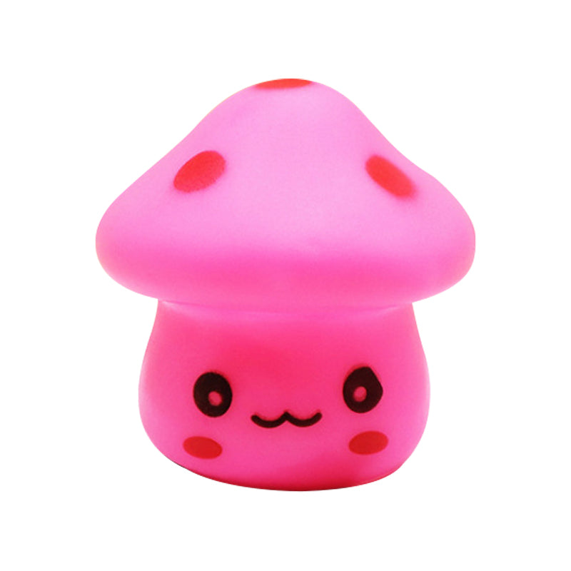 Mini Mushroom Led Nightlight - Cartoon Plastic Nursery Wall Lamp In 7 Color Light Options