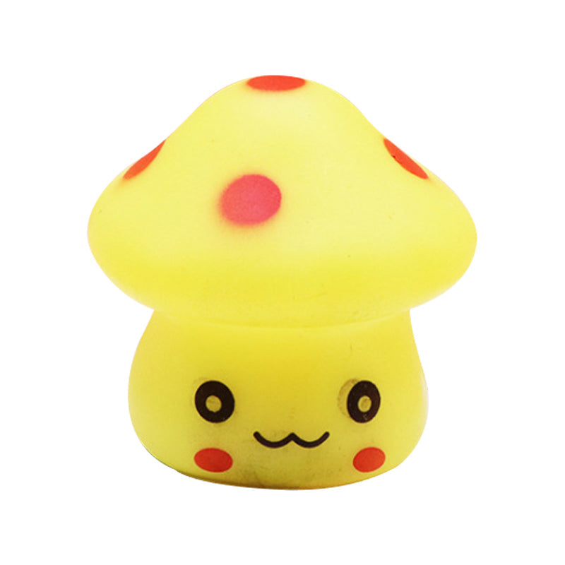 Mini Mushroom Led Nightlight - Cartoon Plastic Nursery Wall Lamp In 7 Color Light Options