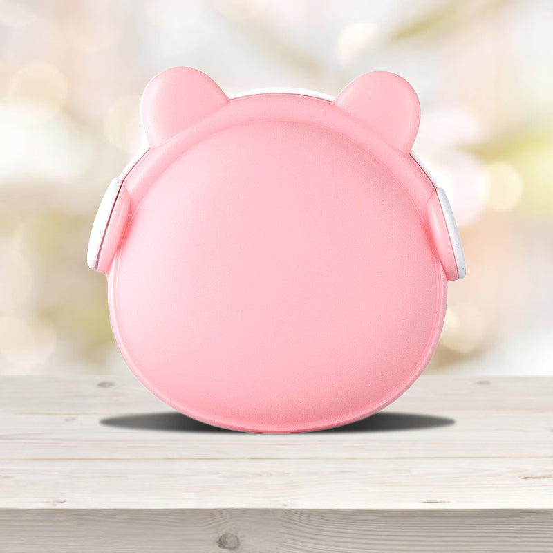 Plastic Wall Nightlight - Cartoon Bear Design With Light Sensor And Led Pink/Blue/White Pink