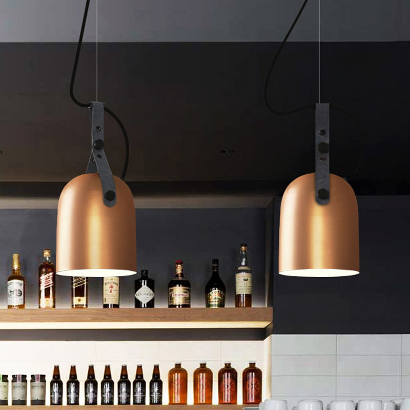 Industrial Hanging Kitchen Ceiling Lamp - Factory Iron Elongated Dome Shape 1 Head