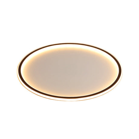 Ultrathin Flush Mount Led Ceiling Lamp In Black - Simple Acrylic Design For Living Room