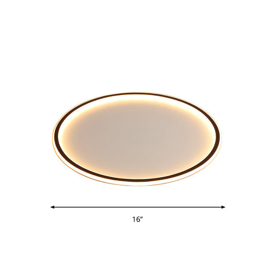 Ultrathin Flush Mount Led Ceiling Lamp In Black - Simple Acrylic Design For Living Room