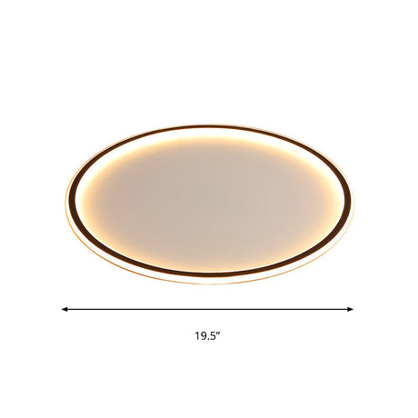 Ultrathin Flush Mount Led Ceiling Lamp In Black - Simple Acrylic Design For Living Room 16/19.5/23.5