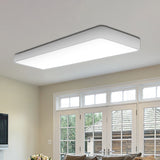 23.5 Wide Metal Led Ceiling Lamp With Acrylic Diffuser - Flush Mount White /
