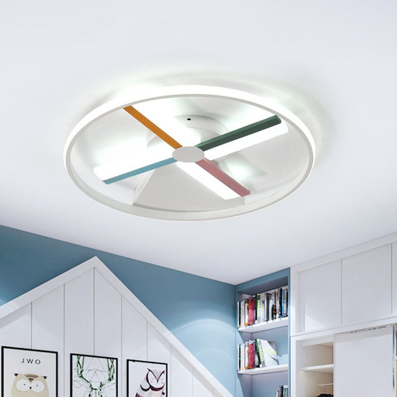 Windmill Led Ceiling Light For Modern Children’s Bedroom 16.5’/20.5’ Wide White / 16.5’