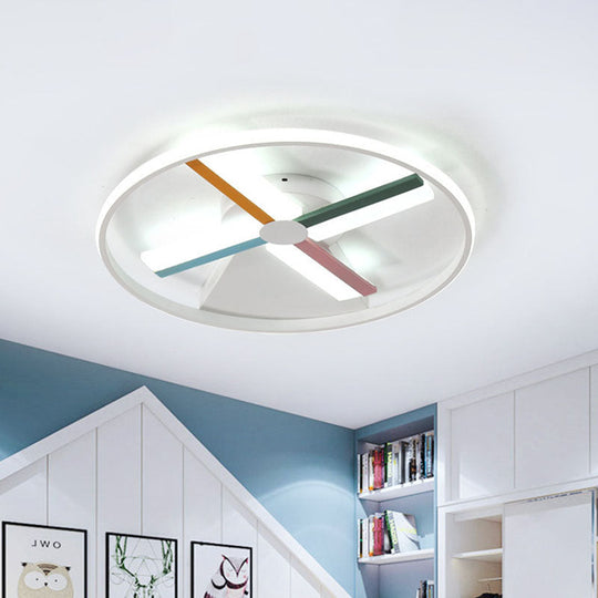 Windmill Led Ceiling Light For Modern Childrens Bedroom 16.5/20.5 Wide White / 16.5