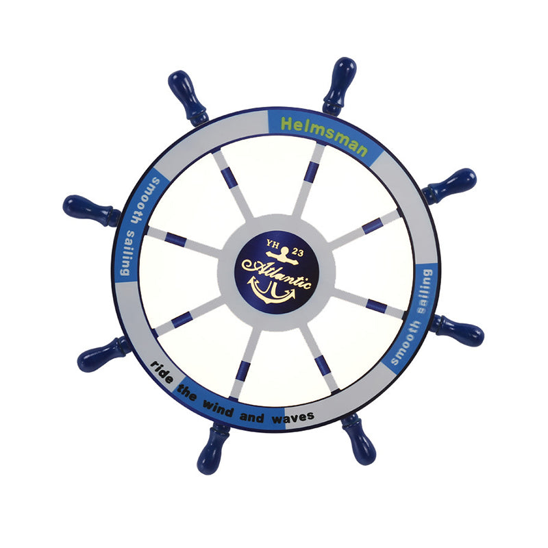 Led Blue Flush Light Fixture For Nursery – Acrylic Rudder Mount Spotlight Mediterranean Style